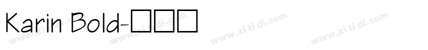 Karin Bold字体转换